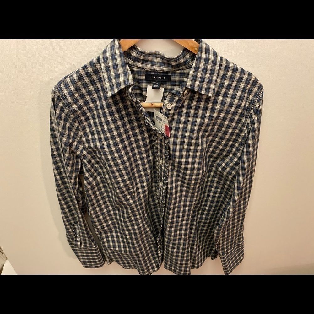 LANDS ‘END Button Down Blouse - Picture 5 of 9